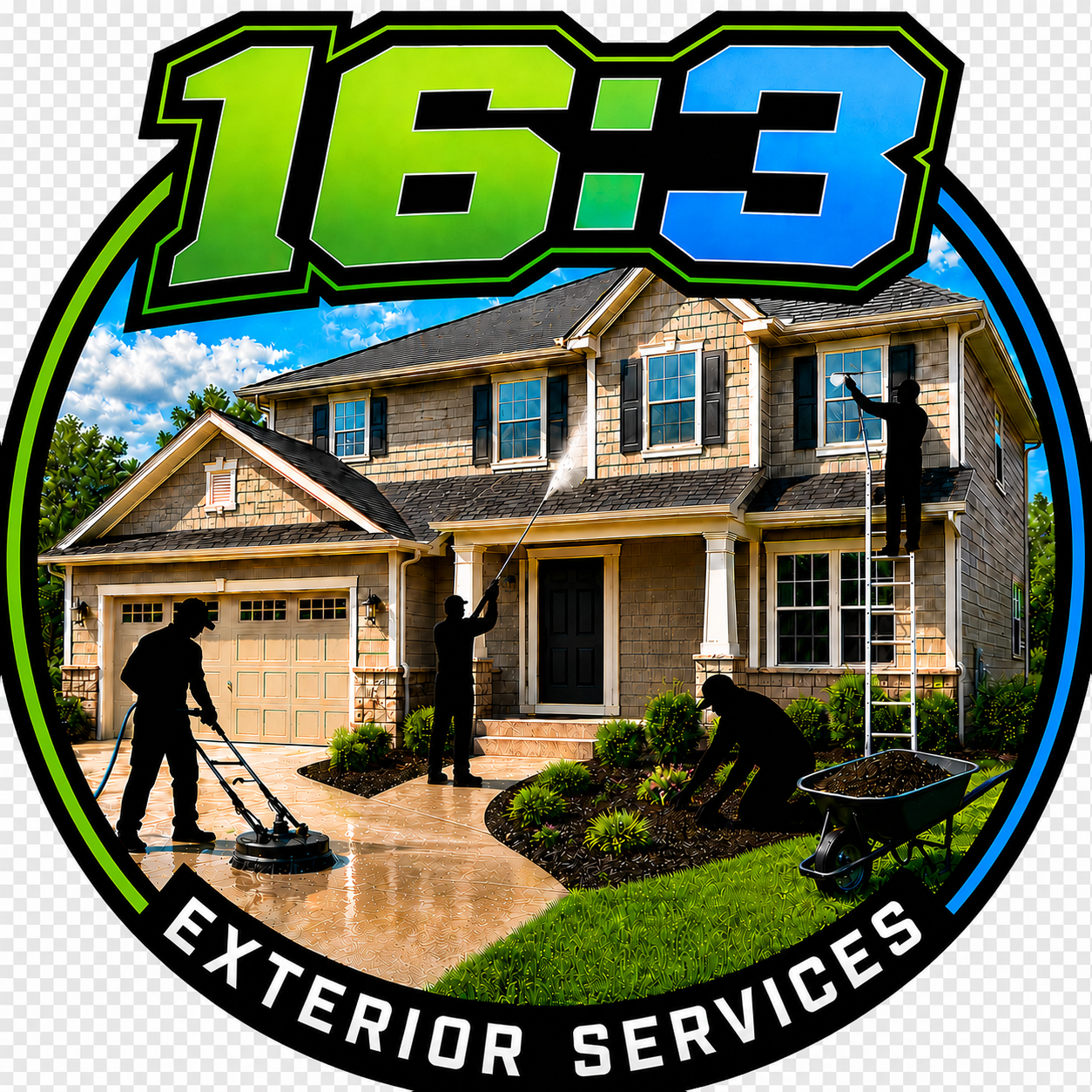 16:3 Exterior Services logo